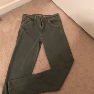 American eagle army green high rise jeggings